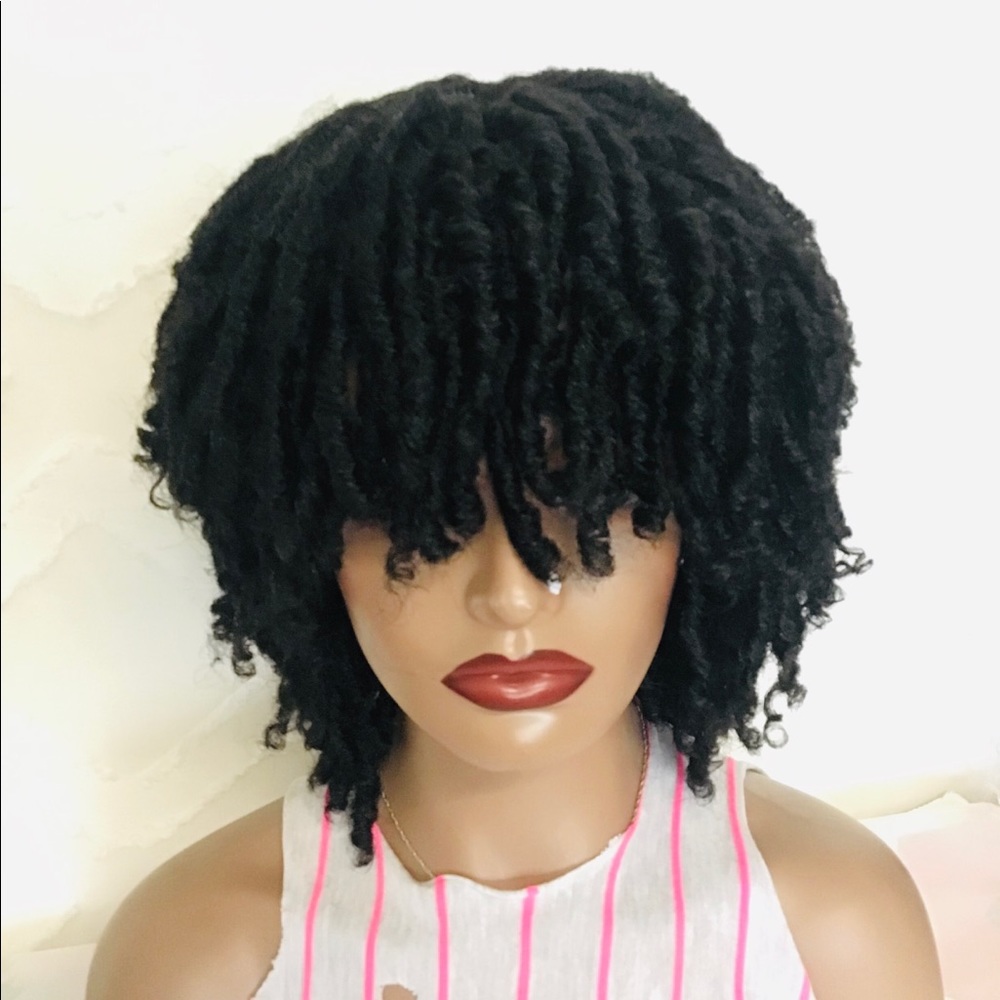 Dreadlock Twist Hair Soft Short Synthetic Wig For Women Synthetic Wig
